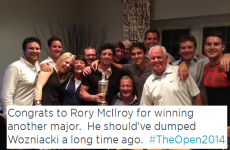 People are saying Rory McIlroy won the Open because he dumped Caroline Wozniacki