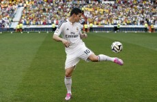 James Rodriguez rescues pitch invader at his Real unveiling