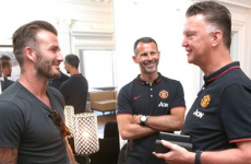 Van Gaal happy with preparations as Beckham drops by for an LA visit