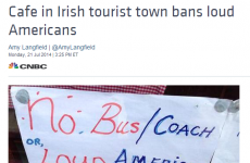 'No loud Americans' sign in Kerry picked up by US media