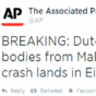 A badly punctuated AP tweet about MH17 caused widespread panic on Twitter