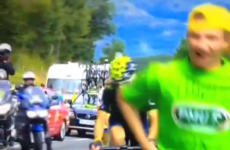 Cyclist and soigneur clash after crash, spectator moons riders