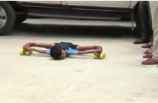 This 6-year-old skating under 39 SUVs has to be seen to be believed