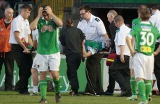 Cork defender Lenihan taken to hospital after awkward fall