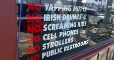 New York bar causes uproar with 'no Irish drunks' sign