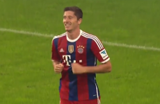 Robert Lewandowski scores a sublime chip for Bayern Munich
