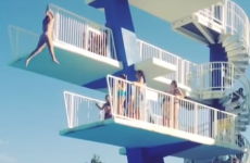 How not to jump off a high diving board