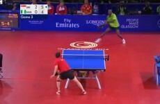 Watch an outrageous 41-shot table tennis rally from the Commonwealth Games
