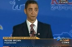 Watch: 'Obama' cut short at Republican conference