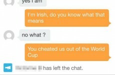 Irish guy burns French girl on dating app over Thierry Henry handball