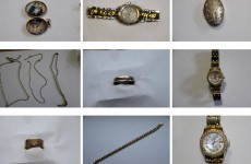 Does any of this jewellery belong to you? Gardaí found it in a raid