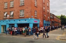 Dublin people queue for hours for a free burrito