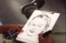 Man draws quick, amazing portraits of commuters on the new New York subway