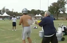 The new hi-tech concentration-building training drill from America... cold water!