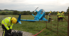 Lucky escape for pilot, after helicopter crashes in field next to primary school