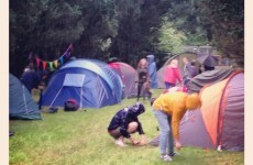 These people got washed out of it at Castlepalooza last night