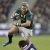 Ex-Munster centre de Villiers back to lead Boks for Rugby Championship