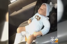 US ambulance crew break car window to rescue baby doll