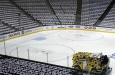 Football played on ice in full hockey gear? Sign us up
