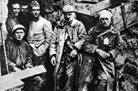 On the Western Front at Verdun, France, in 1916.