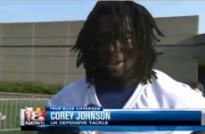 American football player explains his weight fluctuates so much cos he goes to the toilet so much