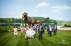 This couple got Jeff Goldblum to recreate a scene from Jurassic Park at their wedding