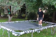 Trampoline stunt goes terribly wrong