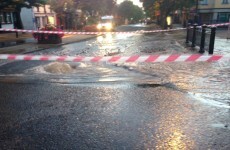 A burst water main did this to Swords main street