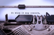 To whom it may concern...