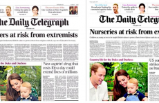 The Telegraph hastily change unfortunate front page headline-photo combo