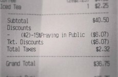US restaurant ends 'discriminatory' 15% public prayer discount after receipt goes viral