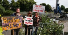 Kilkenny bridge protest enters fifth week as Arts Festival begins