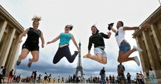 In pictures: Irish women in relaxed mood as they enjoy down day in Paris