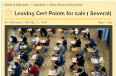 This Cork lad is selling his Leaving Cert points on DoneDeal