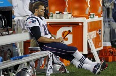 Tom Brady threw a pick six against the Eagles last night