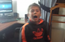 Boy caught on camera dancing like nobody's watching, freaks out