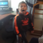 Boy caught on camera dancing like nobody's watching, freaks out