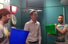 Ryan Tubridy has done the ice bucket challenge (with bottled water)