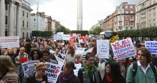 Hundreds of protesters turn out in Dublin over Ireland's abortion laws