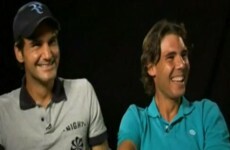Watch: Nadal and Federer's on camera laughing fit