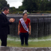 The Rose of Tralee did the Ice Bucket Challenge in her sash and tiara