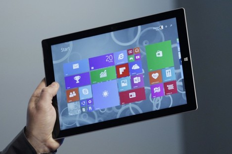 The Surface Pro 3 tablet, which currently runs Windows 8.1.