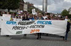 Pro-choice and pro-life groups march in Dublin