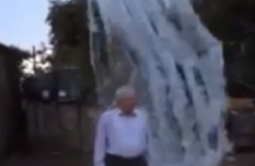 Mattie McGrath used a digger to do the ice bucket challenge... and nominated James Reilly