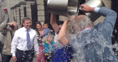 "The water has frozen my brain": The ice bucket challenge came to Kildare St and the Mansion House today