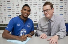 Eto'o signs for Toffees, in line to make debut against Chelsea