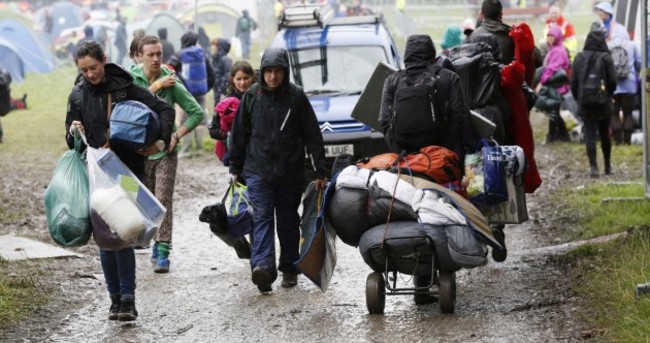 In photos: Festivalgoers arrive at Electric Picnic in the rain and mud