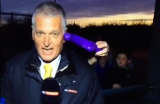 Watch: Football fan heckles Sky Sports presenter with a sex toy live on air
