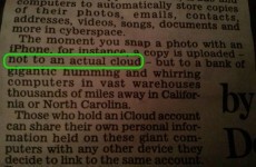Daily Mail explains to its readers that the iCloud is not, in fact, an actual cloud