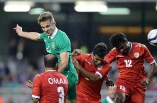 Kevin Doyle puts Ireland 1-0 up against Oman